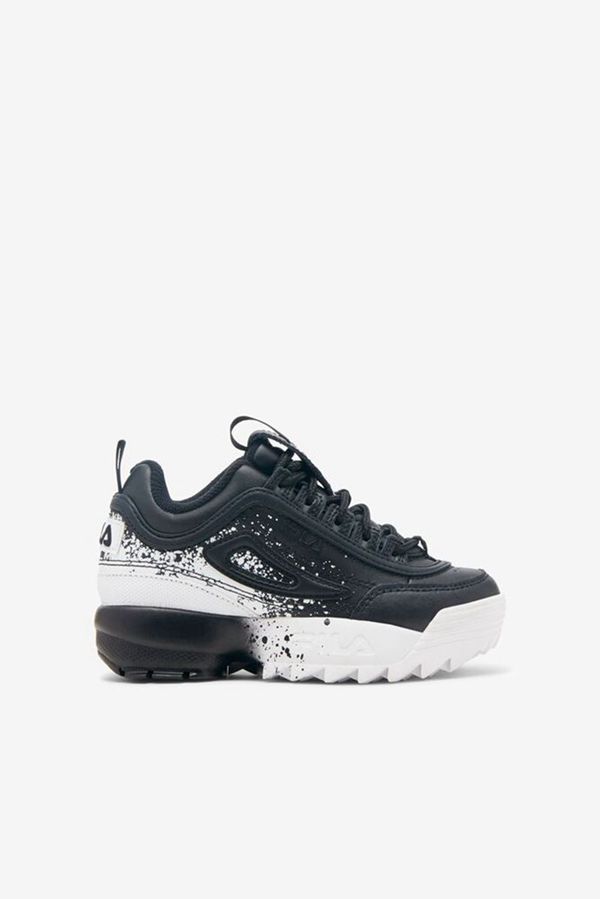 Zapatillas Fila Niños Negras / Negras / Blancas - Little Disruptor 2 Splatter - España 284915ZRY